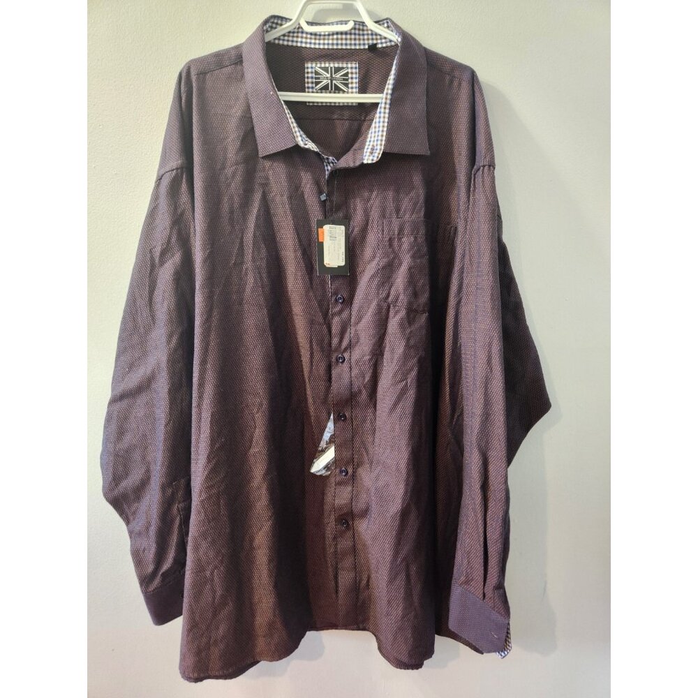Soul Of London Men Shirt Long Sleeve 5XL Brown New With Tag